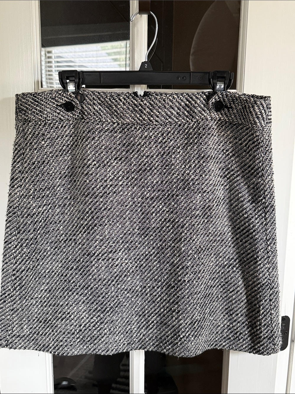 LOFT Classic Black & White Tweed Mini Skirt NWT 16 Quiet Luxury Old Money